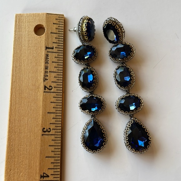 Anthropologie blue skipping stones earrings - Picture 2 of 3